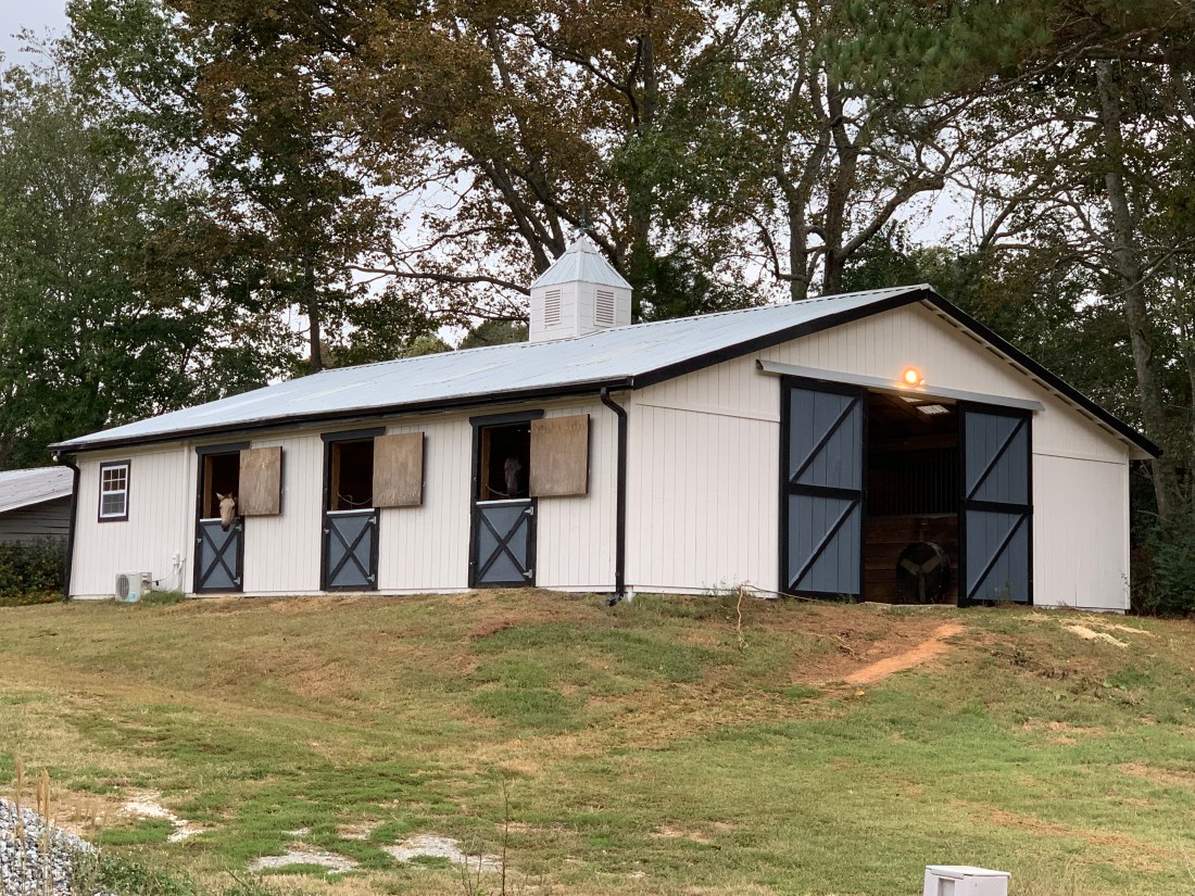Barn with new paint from ring